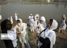 تصاویری از مراسم غسل تعمید کودکان مندایی در اهواز