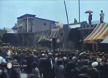 فیلم رنگی شده عزاداری عاشورا در سبزه میدان تهران سال ۱۳۱۰