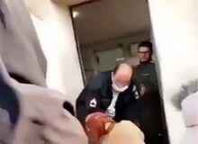 فیلم کتک زدن یک زن افغان توسط مامور نیروی انتظامی 