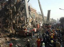 دو دستگاه جرثقیل دیگر در راه پلاسکو/ سرشاخ شدن آتشنشانان با سازه 100 تنی در ضلع غربی پلاسکو