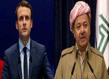 "اربیل پس از تماس تلفنی ماکرون و بارزانی نتایج همه‌پرسی را تعلیق کرد"