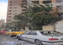 حجم تخریب انفجار حمله اسرائیل به مجتمع اساتید میدان کتاب+فیلم 