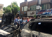 اتومبیل امین زندگانی در آتش سوخت