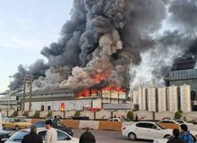 اعزام ۱۵ تیم تخصصی هلال‌احمر به محل حریق گسترده در کارخانه لبنیات آمل