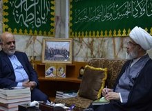 دیدار سفیر ایران در عراق با نماینده‌ آیت‌الله سیستانی و استاندار کربلا
