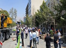 فرونشست زمین در میدان ونک حادثه آفرید+ تصاویر