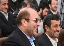 دیدار احمدی نژاد و قالیباف از درب پشتی هتل کوثر ناب مشهد