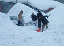 ارتفاع برف در کوهرنگ به ۲ متر و ۳۵ سانت‌ رسید