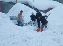 ارتفاع برف در کوهرنگ به ۲ متر و ۳۵ سانت‌ رسید