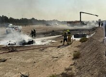 سقوط جنگنده هندی در نمایش هوایی دوبی