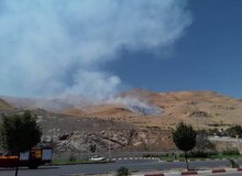 آتش‌سوزی گسترده در کوه آبیدر سنندج