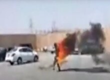 خود سوزی یک زن در خمام گیلان با بنزین مقابل پمپ بزین این شهر