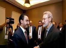 دیدار علی لاریجانی با رئیس مجلس عراق

