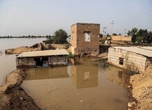 روستاهای سیل زده شعیبیه خوزستان در محاصره آب سد دز 