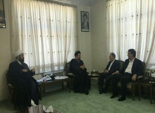 دیدار نجفی شهردار تهران با آیت الله سید حسن خمینى+عکس