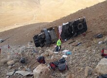 مشخص شدن علت واژگونی اتوبوس تهران ـ یاسوج در سمیرم 