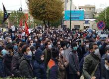 تجمع در اعتراض به ترور محسن فخری زاده در تهران/ عکس
