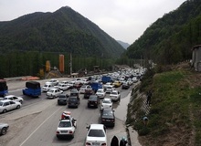 ترافیک سنگین در آزادراه کرج-تهران