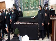 آئین تشییع مصباح یزدی برگزار شد
