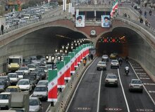 تصادف زنجیره‌ای در تونل توحید تهران
