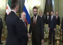 خوش آمدگویی گرم پوتین به احمد الشرع+فیلم 