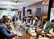 دیدار هیات طالبان با عبدالملکی برای ایجاد نمایندگی امارت اسلامی در منطقه آزاد