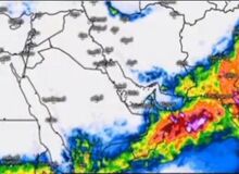 ببینید/ تصاویر ماهواره ای از  بارش های سیل آسیا و طوفان در شرق و جنوب شرق کشور در روزهای آینده+ فیلم