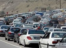 ترافیک سنگین در جاده چالوس