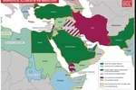 میدل ایست آی: نتانیاهو در نقشه جدید خود درباره امنیت ملی، خاورمیانه را به بلوک‌های رقیب تقسیم کرد/ در این نقشه، اسرائیل و امارات اعضای یک «ائتلاف شش‌ ضلعی» معرفی شده‌اند که یونان، اتیوپی و بخش‌هایی از هند در زمره کشور‌های همسو با آن قرار گرفته‌اند