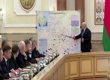 جزییات نقشه‌ مرموزی که لوکاشنکو  از صحنه جنگ اوکراین نمایش داد؛ روسیه به مولداوی حمله می کند؟!+عکس