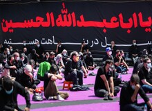 تصاویر / مراسم عزاداری ظهر عاشورا در میدان فلسطین