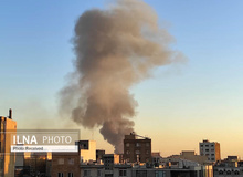 توضیح درباره دود مشاهده شده از نقاط مختلف تهران/ آتش‌سوزی در یک بارانداز در خیابان شوش/ فیلــــــم