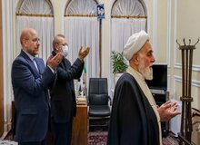 افطاری رئیس مجلس فعلی با روسای مجلس پیشین + عکس