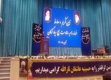 معارفه فرمانده بسیج سپاه گرگان/ پاسدار فخرالدین: روسری‌ها بالا رفت چادر زنان در شاهچراغ خونین شد