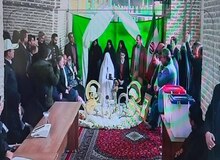 مراسم ازدواج زوج نیشابوری در شعبه‌ٔ اخذ رای+ فیلم