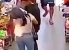 لحظه منفجر شدن گوشی تلفن همراه در جیب زن جوان+فیلم