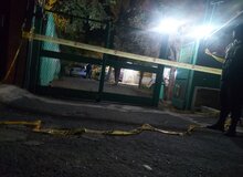 جستجوی اطراف محل قتل داریوش مهرجویی و همسرش توسط سگ‌های پلیس+ فیلم