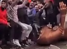 جشن متفاوت ساحل نشینان مدیترانه ای سوریه با مجسمه حافظ اسد+فیلم 